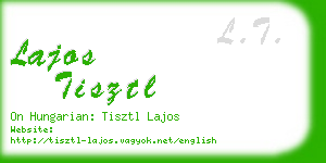 lajos tisztl business card